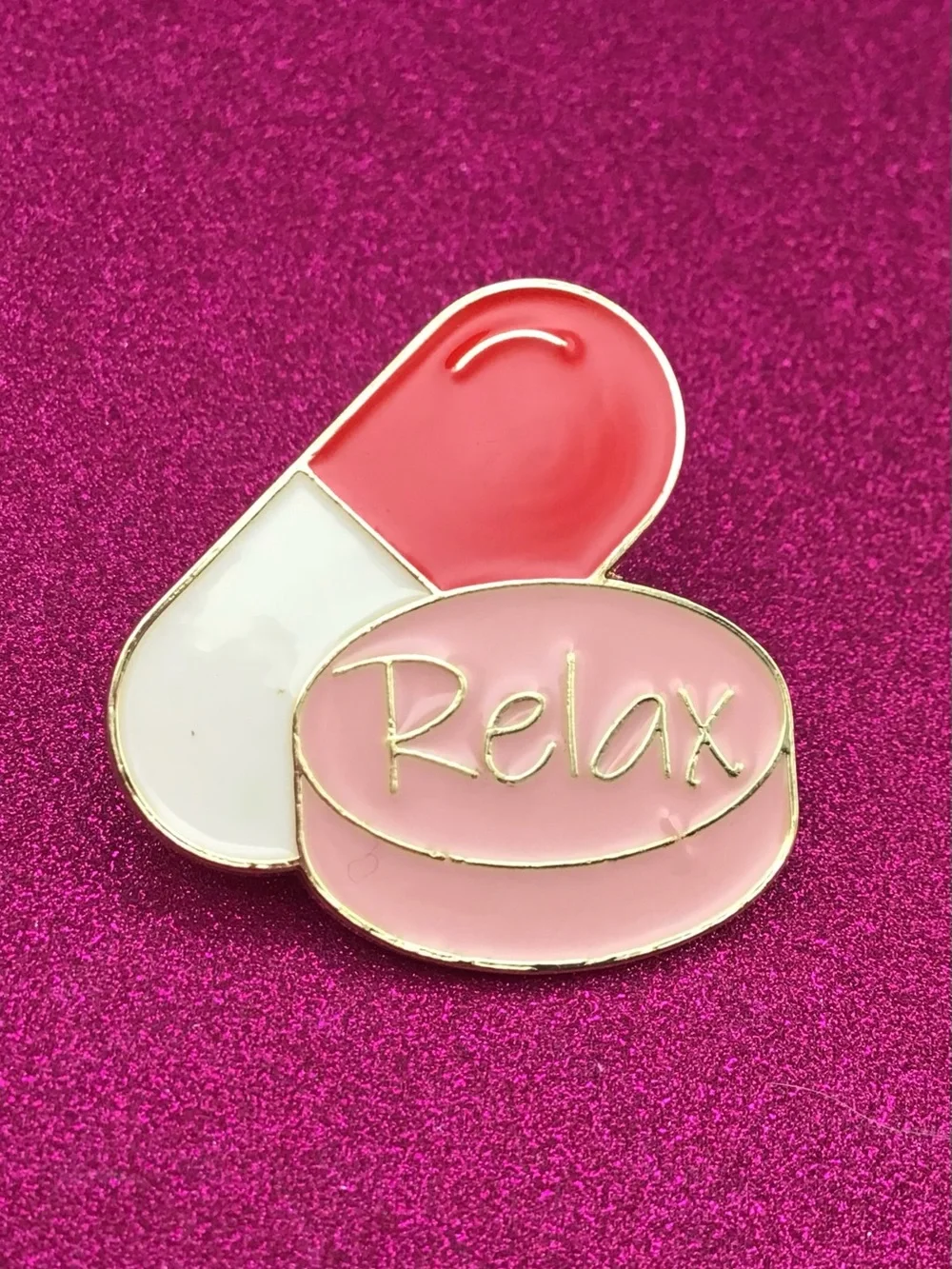 Relax Enamel Pin